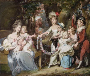 Mrs Justinian Casamajor und acht ihrer Kinder, 1779